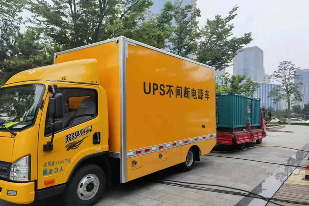松滋发电机租赁施工现场
