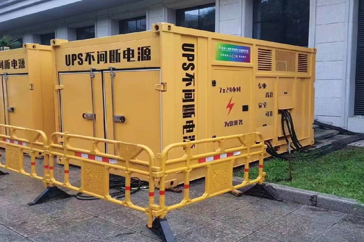 松滋发电机租赁施工现场