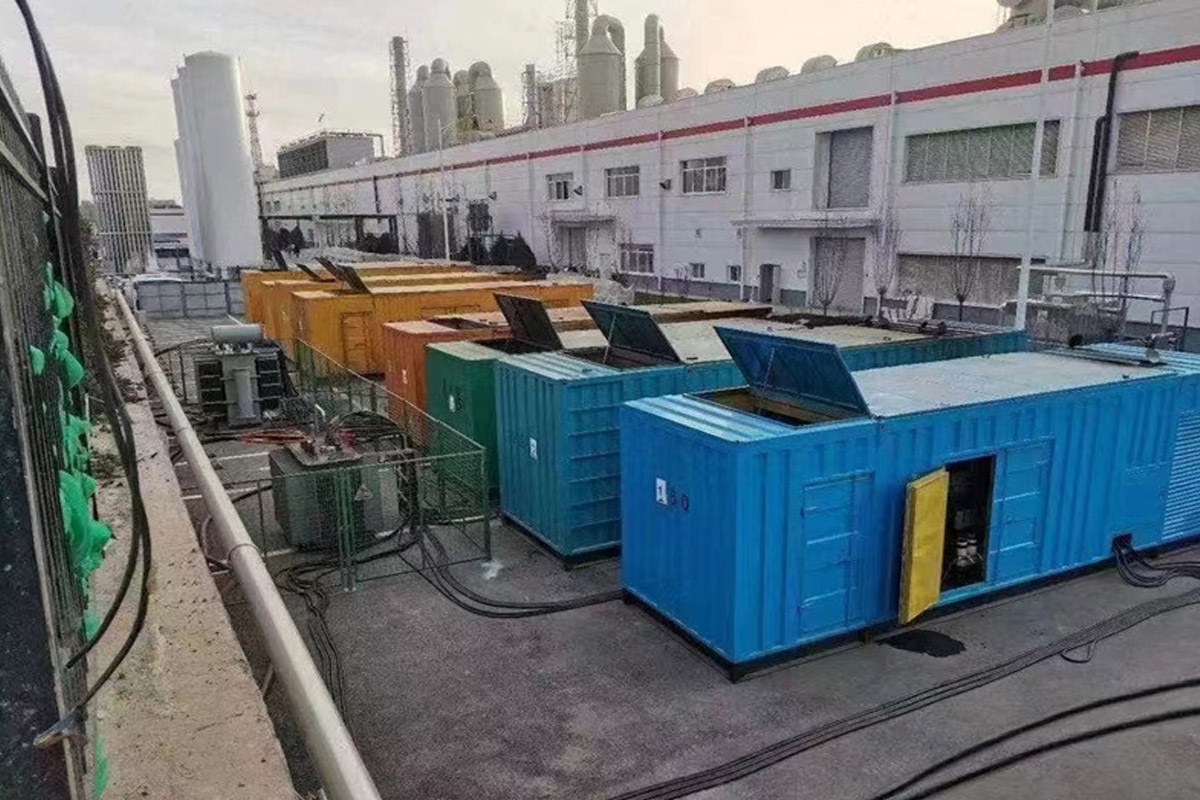 松滋发电机租赁施工现场